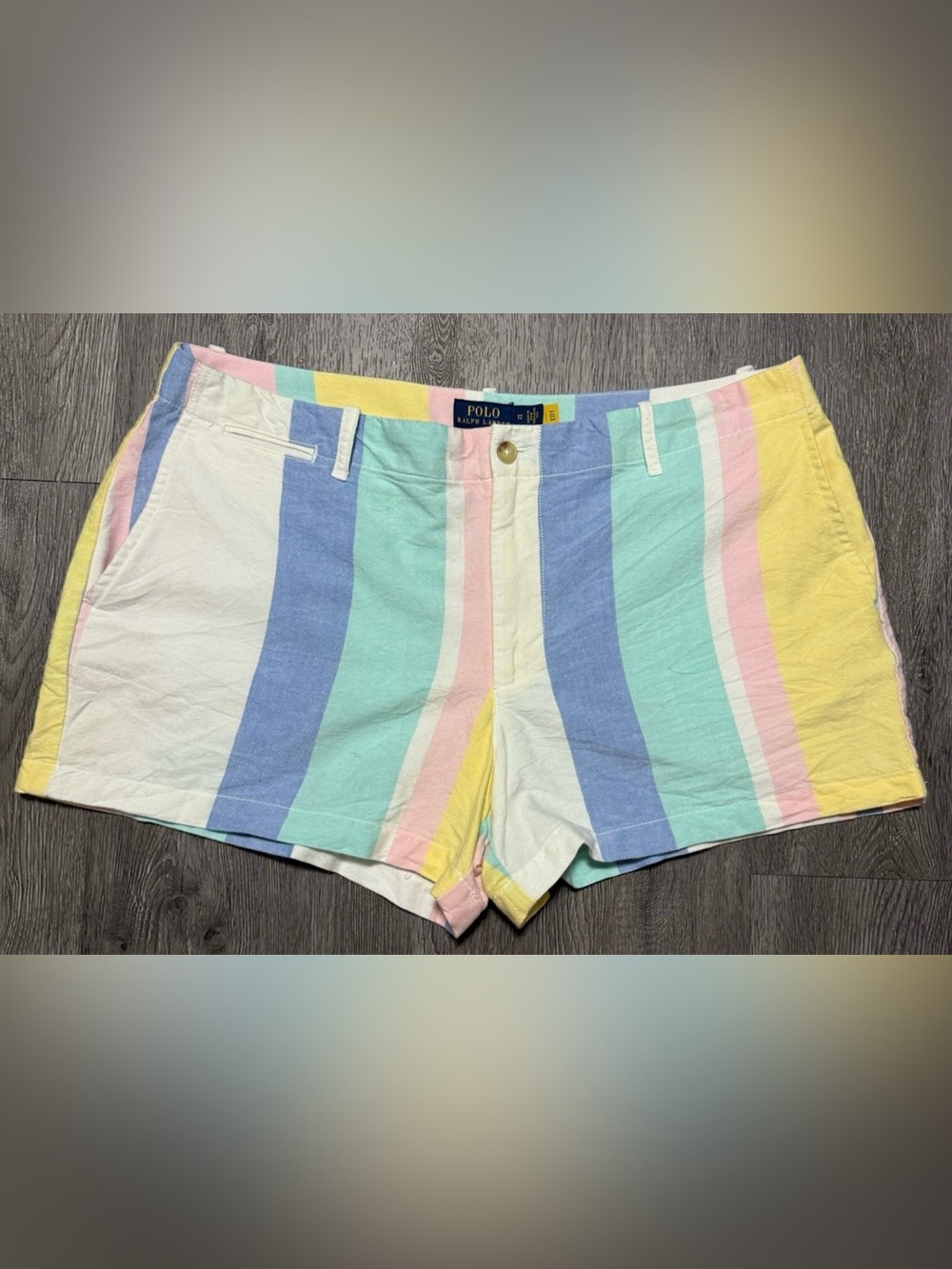 Polo Ralph Lauren Pastel Striped Oxford Cotton Chino Shorts